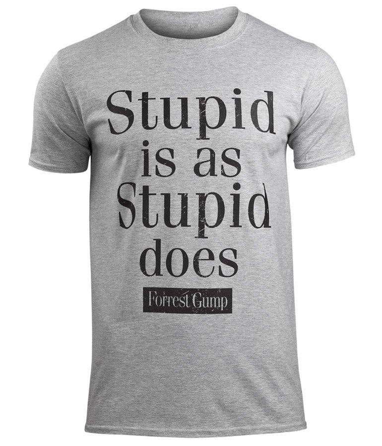 koszulka FORREST GUMP - STUPID IS AS STUPID DOES-S