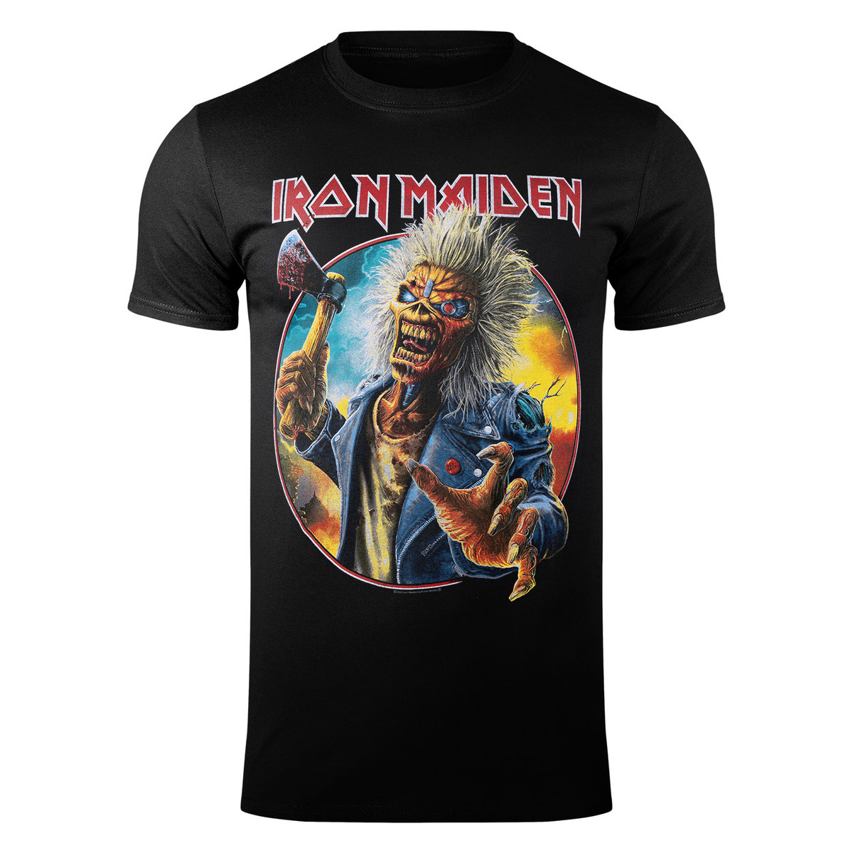koszulka IRON MAIDEN - AXE EDDIE RED WHITE CIRCLE-L