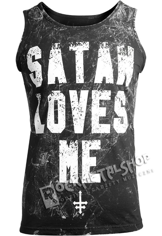 koszulka na ramiączkach AMENOMEN - SATAN LOVES ME (OMEN057KR ALLPRINT WHITE)-M