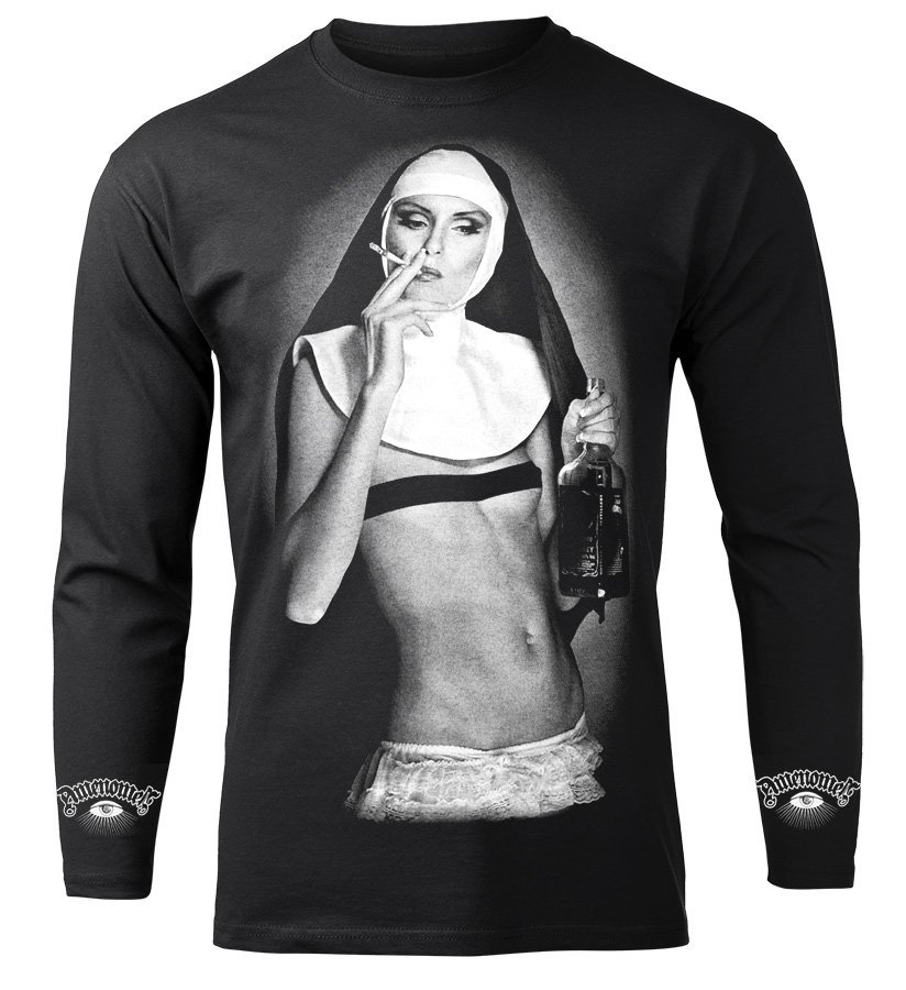 longsleeve AMENOMEN - NUN SMOKING (OMEN107LO)-XL