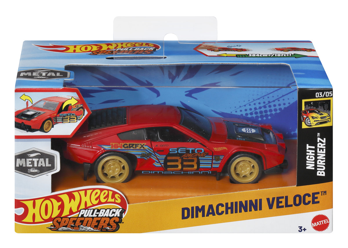 Hot Wheels Pull-Back Speeders JCM07