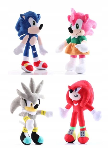 ZESTAW MASKOTEK 4W1 SONIC EXTRA KOLEKCJA PLUSZAKÓW PODUSZKA DLA DZIECI