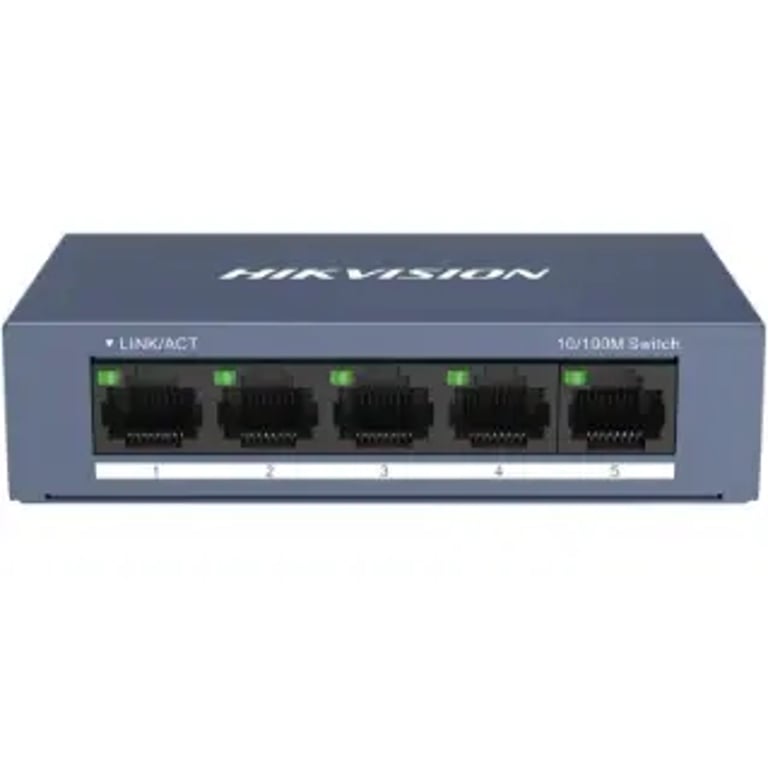 Hikvision Pro Series DS-3E0105-O łącza sieciowe Nie zarządzany Fast Ethernet (10/100) Szary DS-3E0105-O DS-3E0105-O