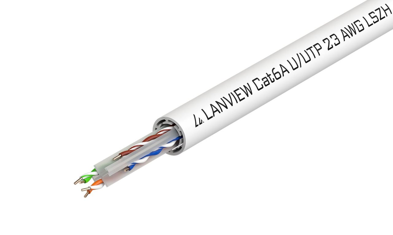 Lanview LVN122182 kabel sieciowy Biały 500 m Cat6a U/UTP (UTP) LVN122182