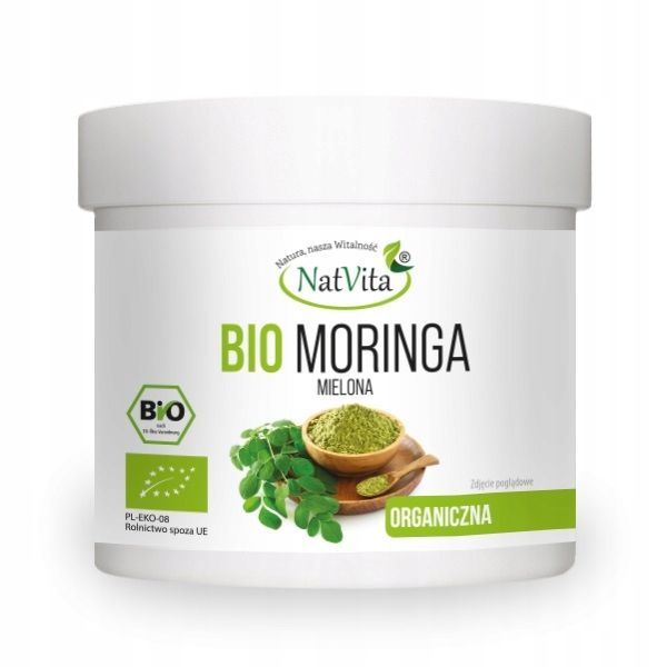 Moringa BIO Odporność Liście Sproszkowane Ekologiczna Herbata 100g NatVita