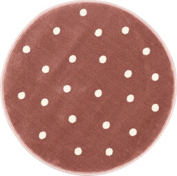 Dywan okrągły dla dzieci FD Lush Grochy róż