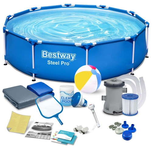 Basen ogrodowy stelażowy, zestaw 16w1, Bestway, 305x76 cm