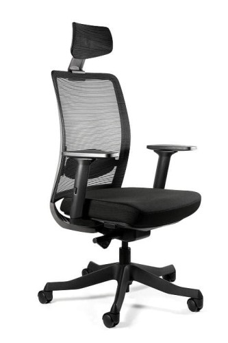 Fotel biurowy, ergonomiczny, Anggun, czarna siatka