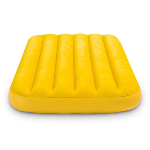 Materac welurowy, jednoosobowy, Intex, 157x88x18 cm, żółty