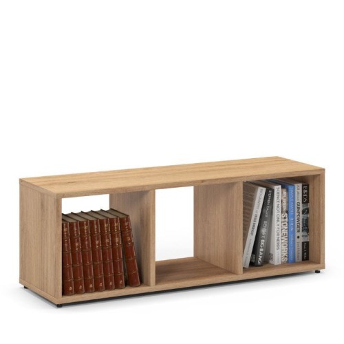 Mały regał komorowy, ETAP, 100x30x35 cm, dąb, mat