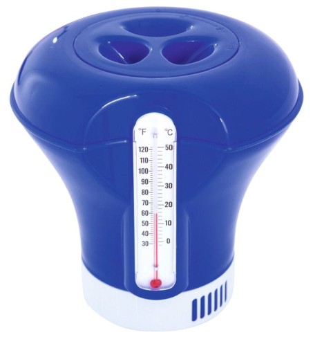 Dozownik chemii basenowej z termometrem, Bestway, 18,5 cm, niebieski