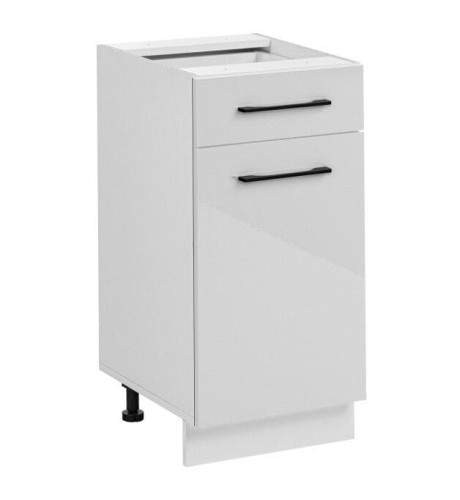 Szafka kuchenna z szufladą, Frida, 40x45x81 cm, biały, połysk