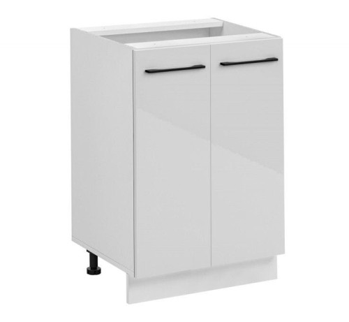 Szafka kuchenna, dwudrzwiowa, Frida, 60x45x81 cm, biały, połysk