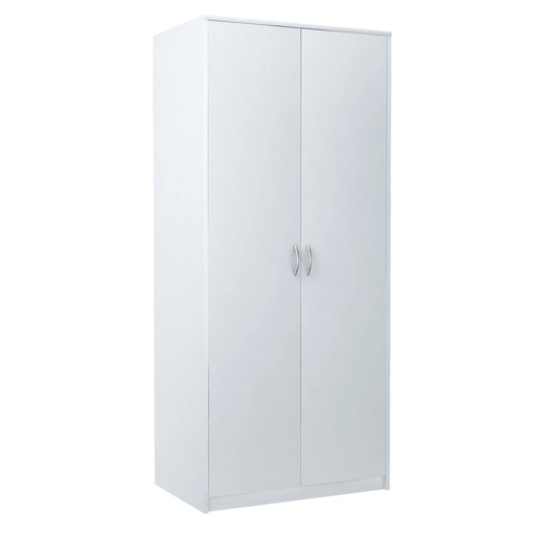 Szafa dwudrzwiowa do sypialni, Classic, 85x55x193 cm, biel, mat