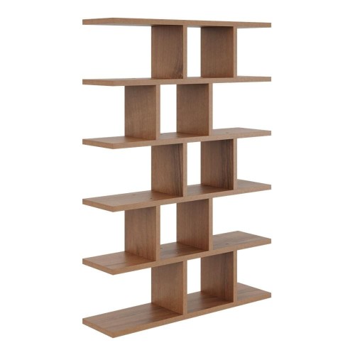 Duży regał z półkami, biblioteczka, 70x18x101 cm, orzech, mat