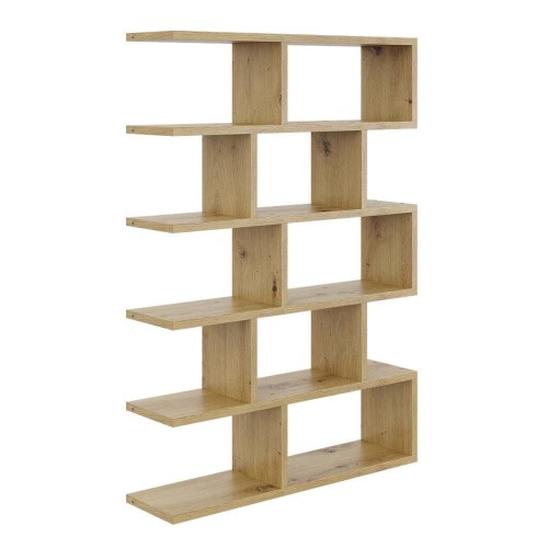 Regał ścienny, otwarty, biblioteczka, 70x18x101 cm, dąb artisan, mat