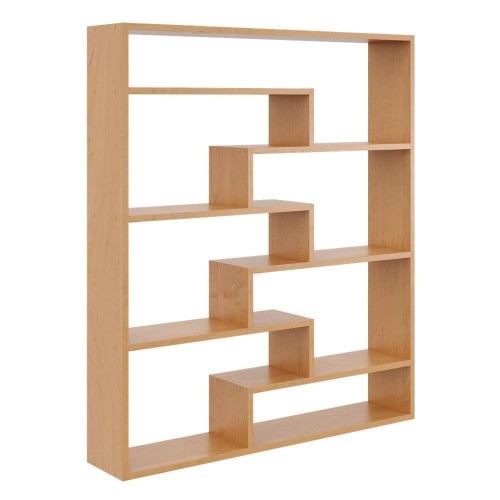 Regał ścienny na książki, biblioteczka, 104x18x120 cm, olcha, mat