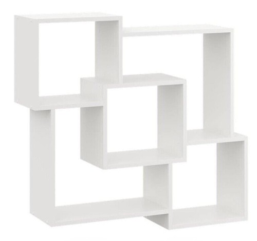 Półka wisząca, dekoracyjna, Hanna, 98x18x90 cm, biały, mat