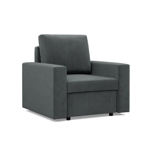 Fotel wypoczynkowy, prosty, Neo Kronos, 83x92x92 cm, ciemny szary