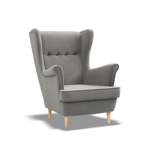 Fotel skandynawski, Myso, 81x95x102 cm, jasny szary