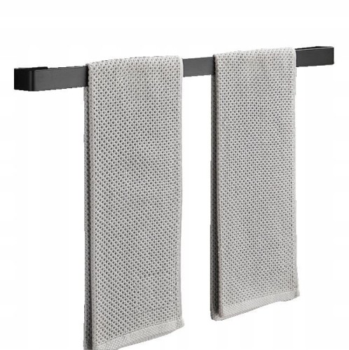 Wieszak łazienkowy na ręczniki, uchwyt na ręczniki, loft, czarny, 60 cm