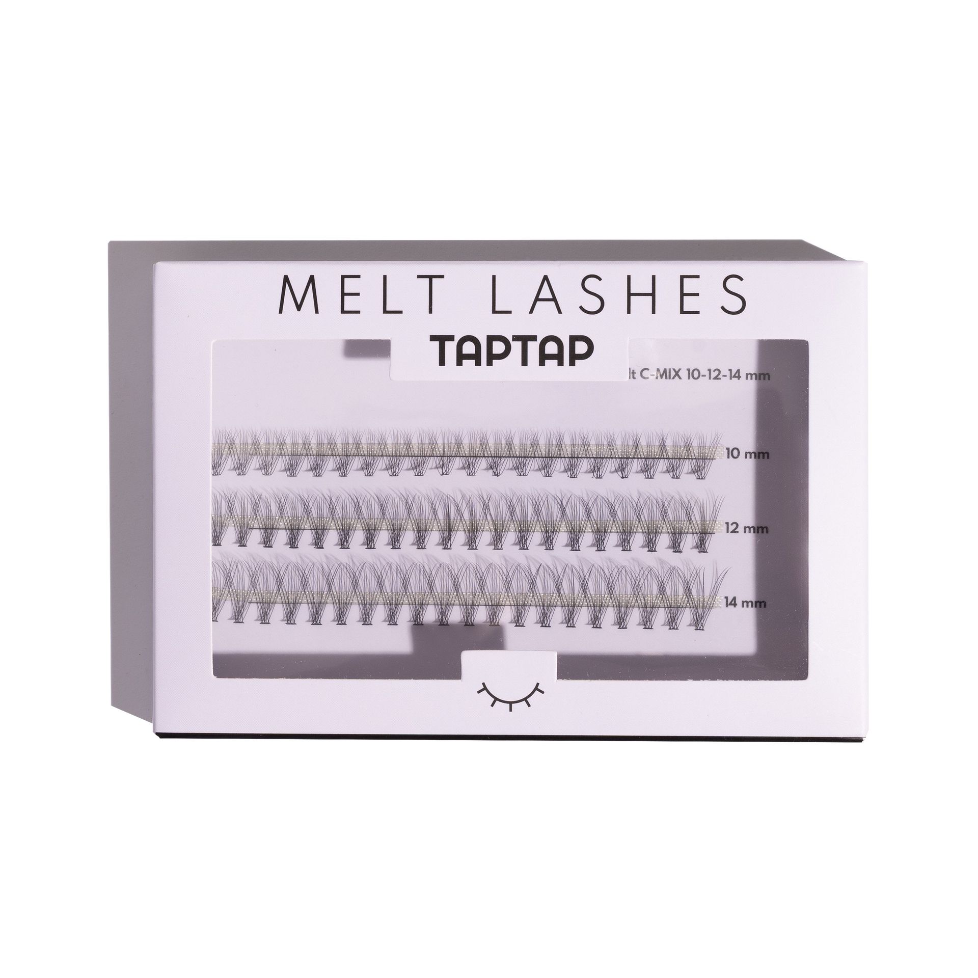 TAPTAP Kępki rzęs 10D Natural Melt Lashes C-MIX 10-12-14mm 60 szt.