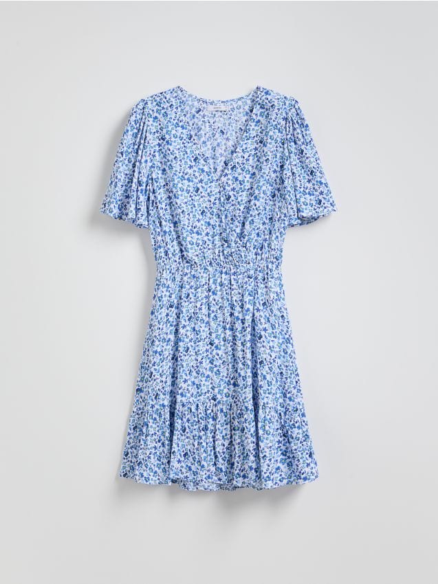 Reserved - Sukienka z wiskozy - niebieski
