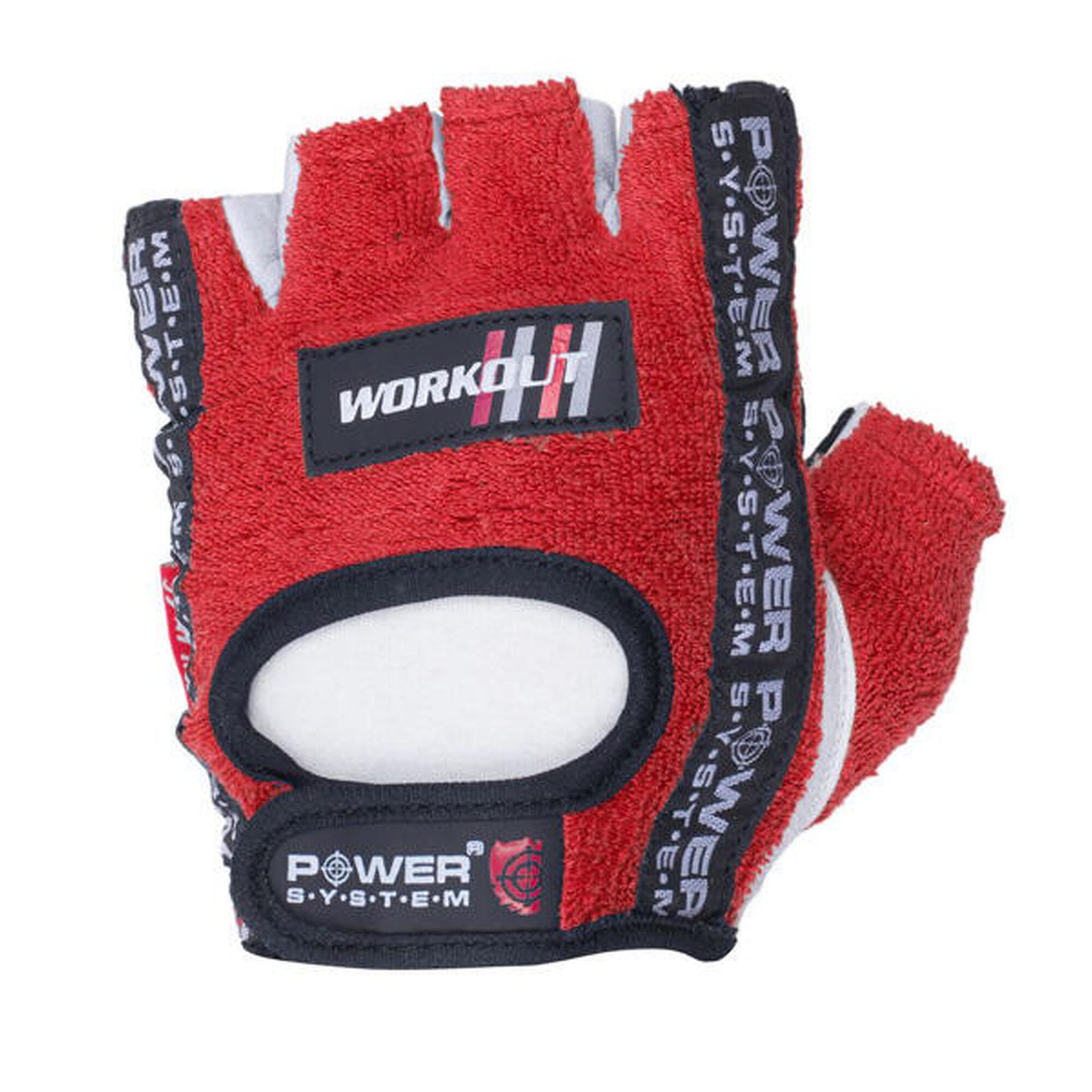 POWERSYSTEM POWER-SYSTEM RĘKAWICZKI WORKOUT-RED-XS