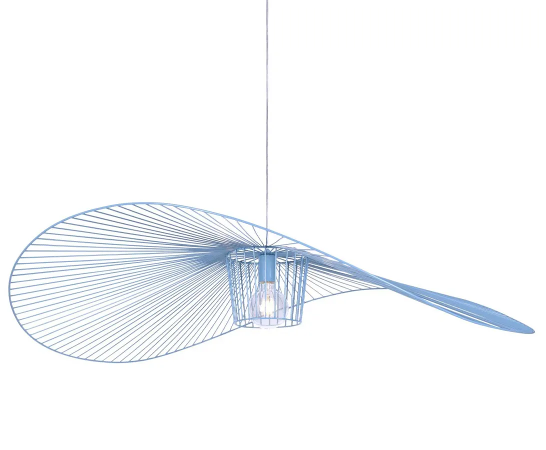 Wisząca lampa druciana kapelusz niebieska G8-L45