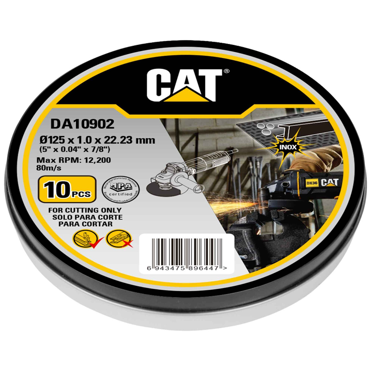 Tarcza do cięcia metalu CAT DA10902