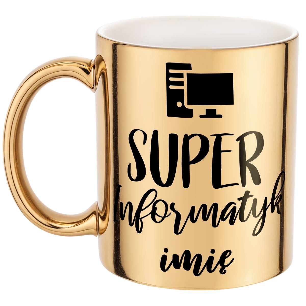 Złoty Kubek Personalizowany Super Informatyk Prezent Upominek