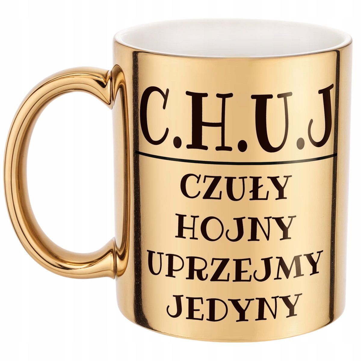 Złoty Kubek C.H.U.J Dla Mężczyzny Śmieszny Zabawny Prezent
