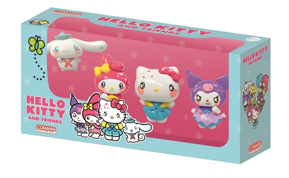 hello kitty & friends zestaw czterech figurek comansi