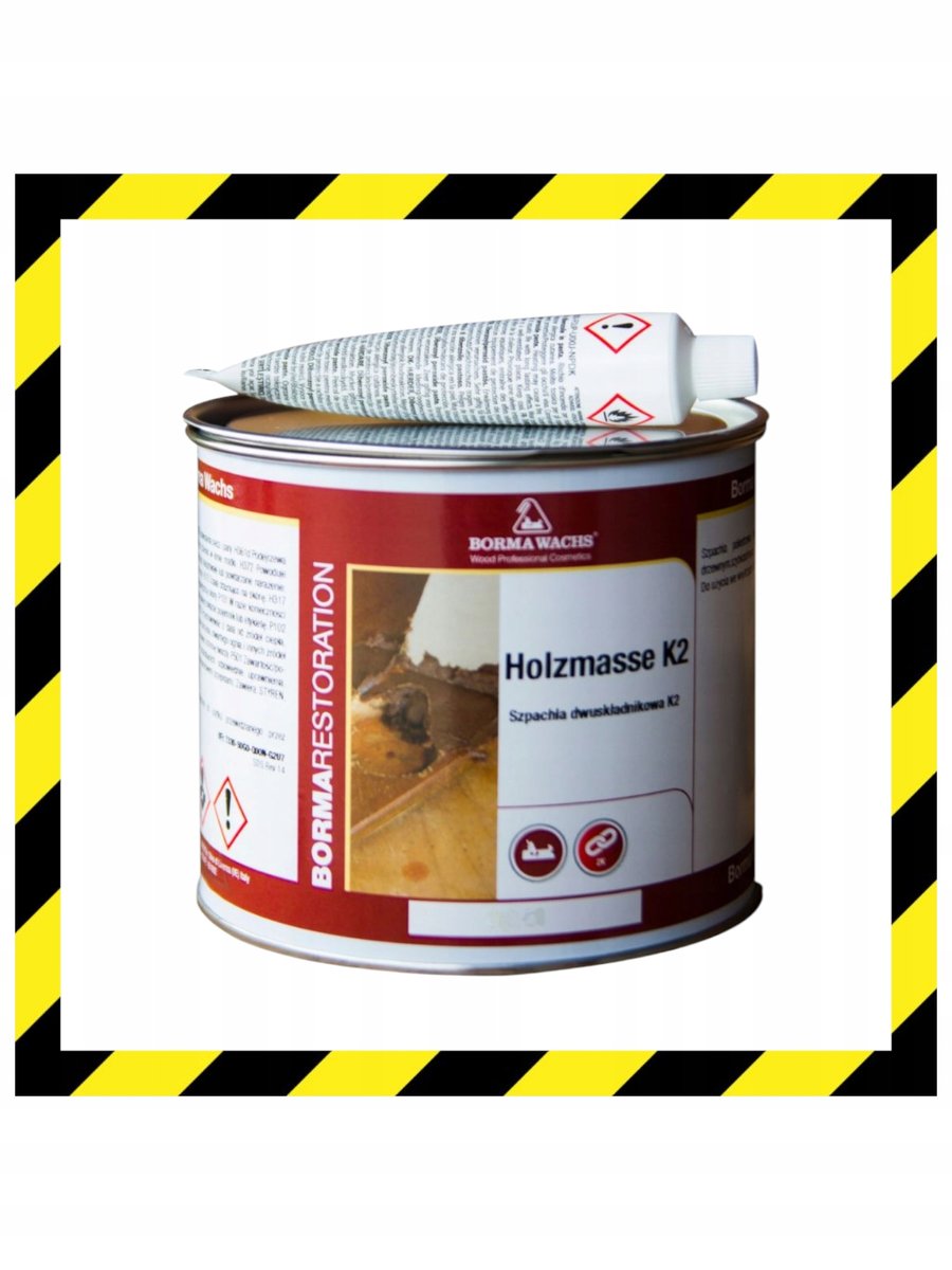 Borma Wachs Szpachla CZARNA do drewna Holzmasse K2 750 ml radmirradom