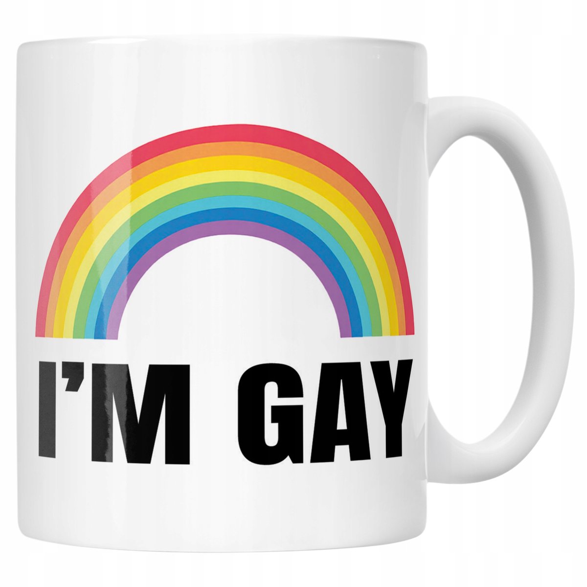 Kubek ceramiczny I'M GAY Tęcza LGBT Jestem Gejem