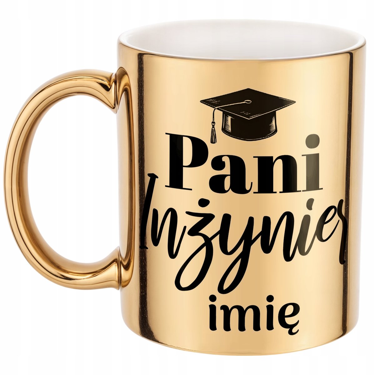 Złoty Kubek Personalizowany Pani Inżynier Prezent Upominek