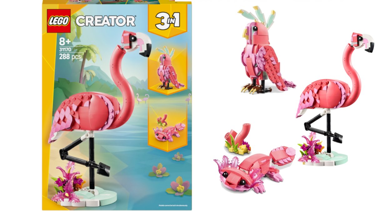 LEGO 3 IN 1 Wild Animals: Pink Flamingo set