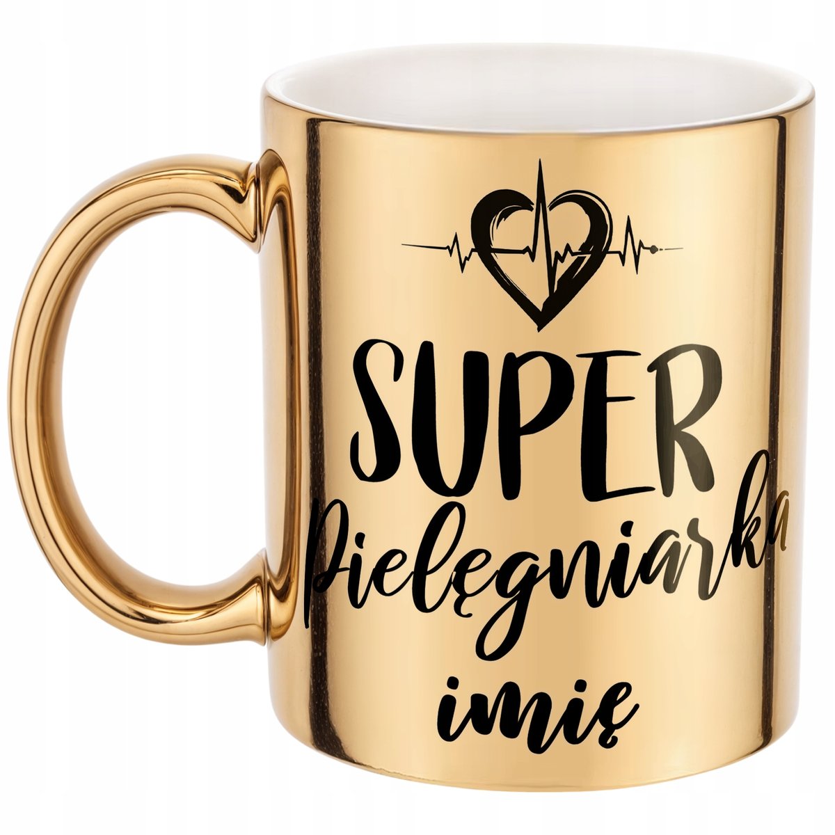 Złoty Kubek Personalizowany Super Pielęgniarka Prezent Upominek