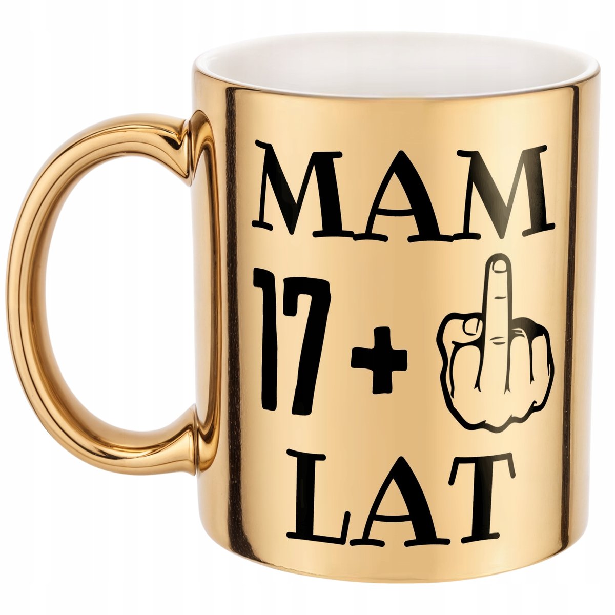 Złoty kubek Na Urodziny Mam 18 Lat Zabawny Prezent Upominek