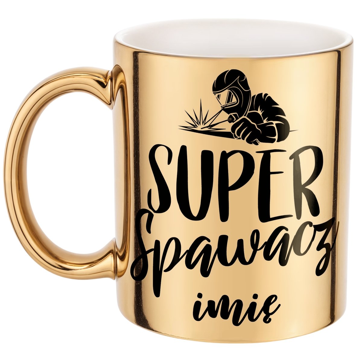 Złoty Kubek Personalizowany Super Spawacz Prezent Upominek
