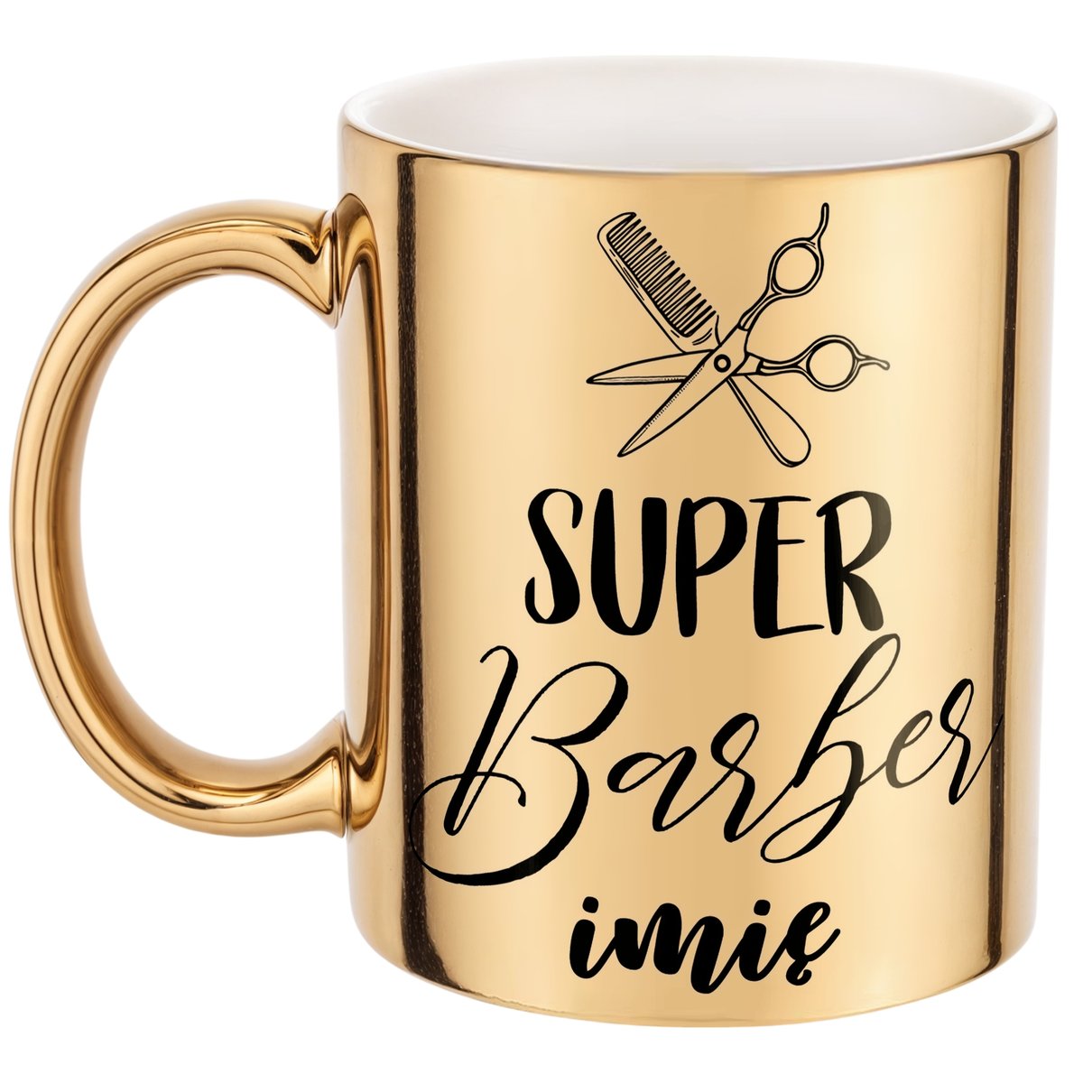 Złoty Kubek Personalizowany Super Barber Dla Barbera Prezent