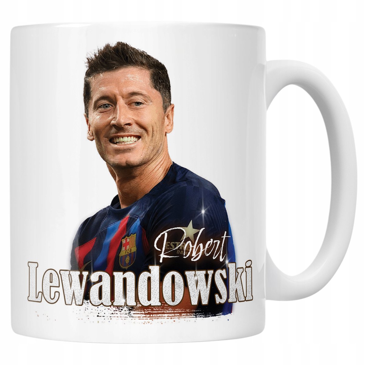 Kubek ceramiczny Robert Lewandowski dla kibiców FC Barcelona Prezent