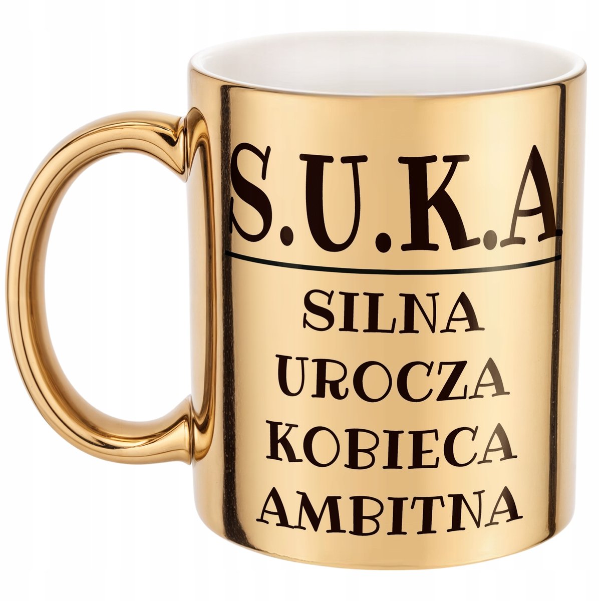 Złoty Kubek S.U.K.A Dla Kobiety Śmieszny Zabawny Prezent