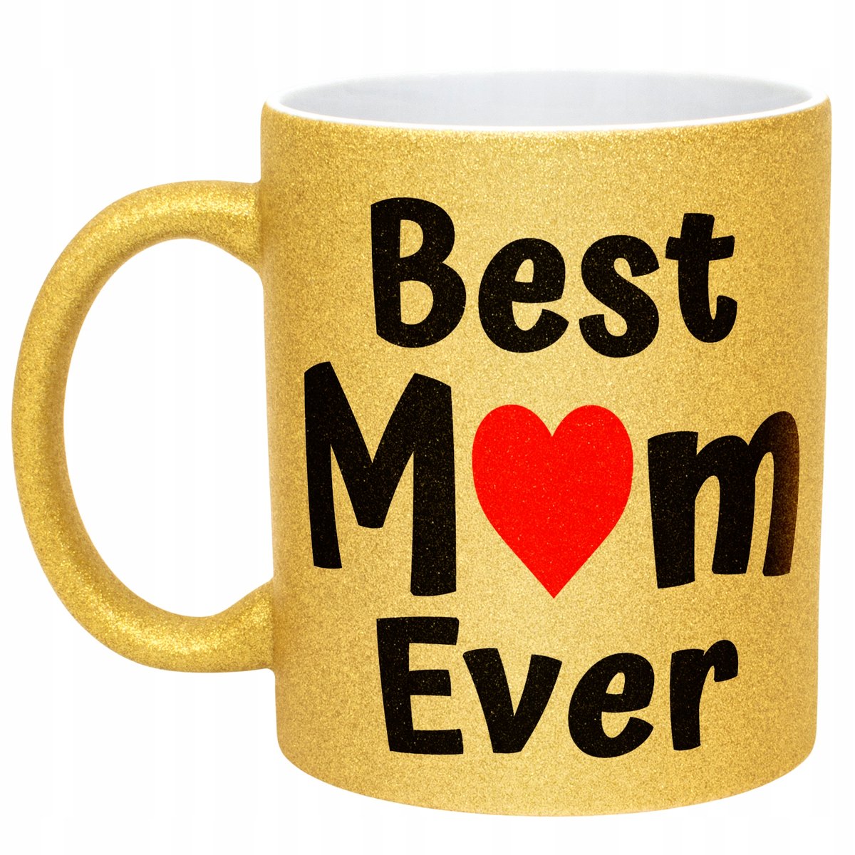 Złoty kubek brokatowy Dzień Matki Best Mom Ever Prezent Dla Mamy