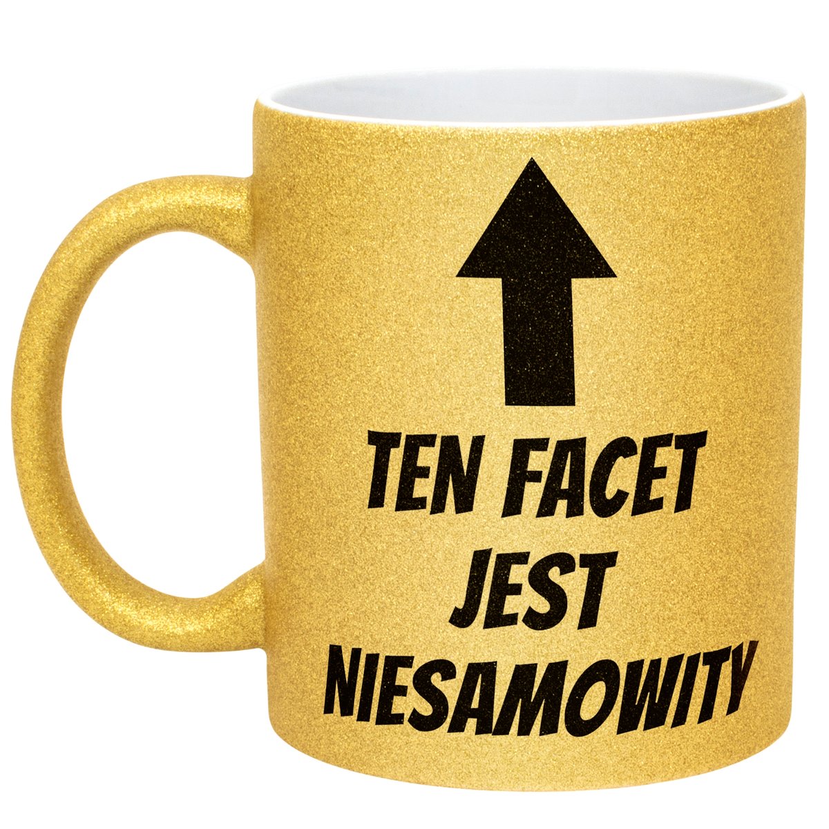 Złoty kubek brokatowy Ten Facet Jest Niesamowity Dla Mężczyzny Prezent