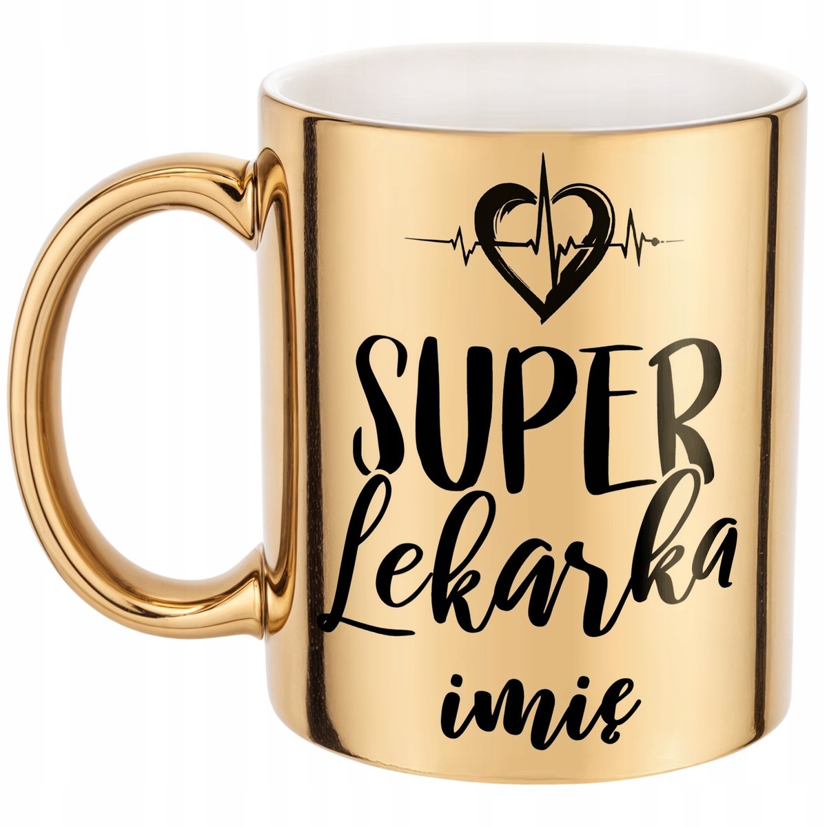 Złoty Kubek Personalizowany Super Lekarka Prezent Upominek