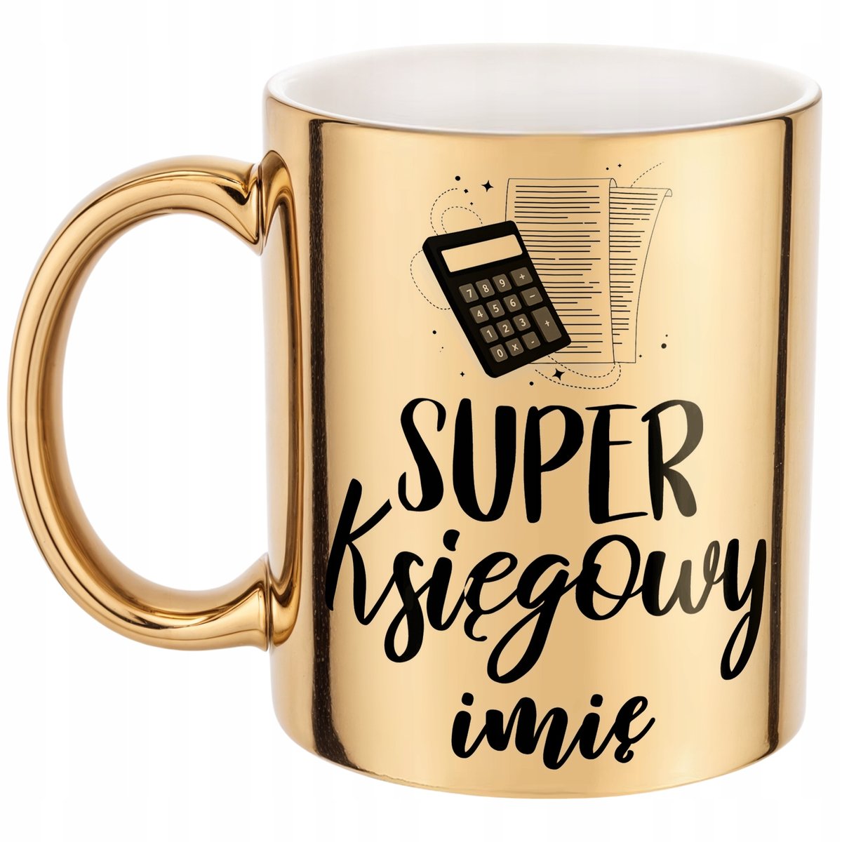 Złoty Kubek Personalizowany Super Księgowy Prezent Upominek