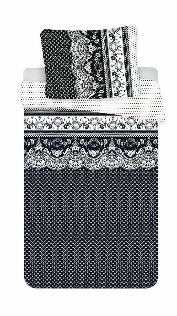 Komplet pościeli 4 szt. 140x200-2szt 70x90 - 2szt.Ornamenty biala z mikrofibry