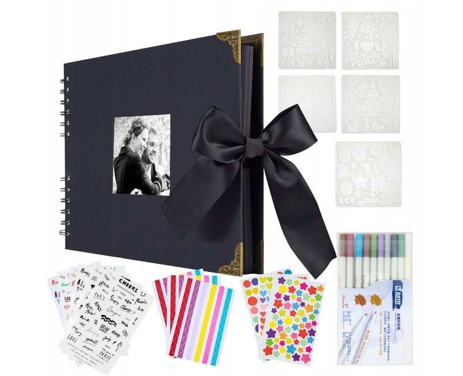 Zaxer, Album na zdjęcia do zdobienia scrapbookingu A4, czarny
