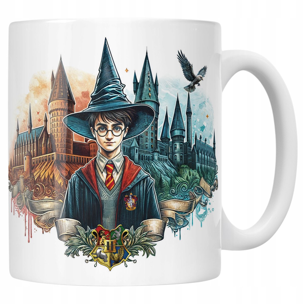 Kubek ceramiczny Harry Potter Hogwart Dla Fanów Prezent